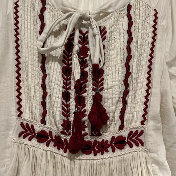 🌺💃🏻ZARA WOMEN Boho embroidery top❣️Sz Med.3/4 Sleeve.made in India💃🏻 - Picture 4 of 7